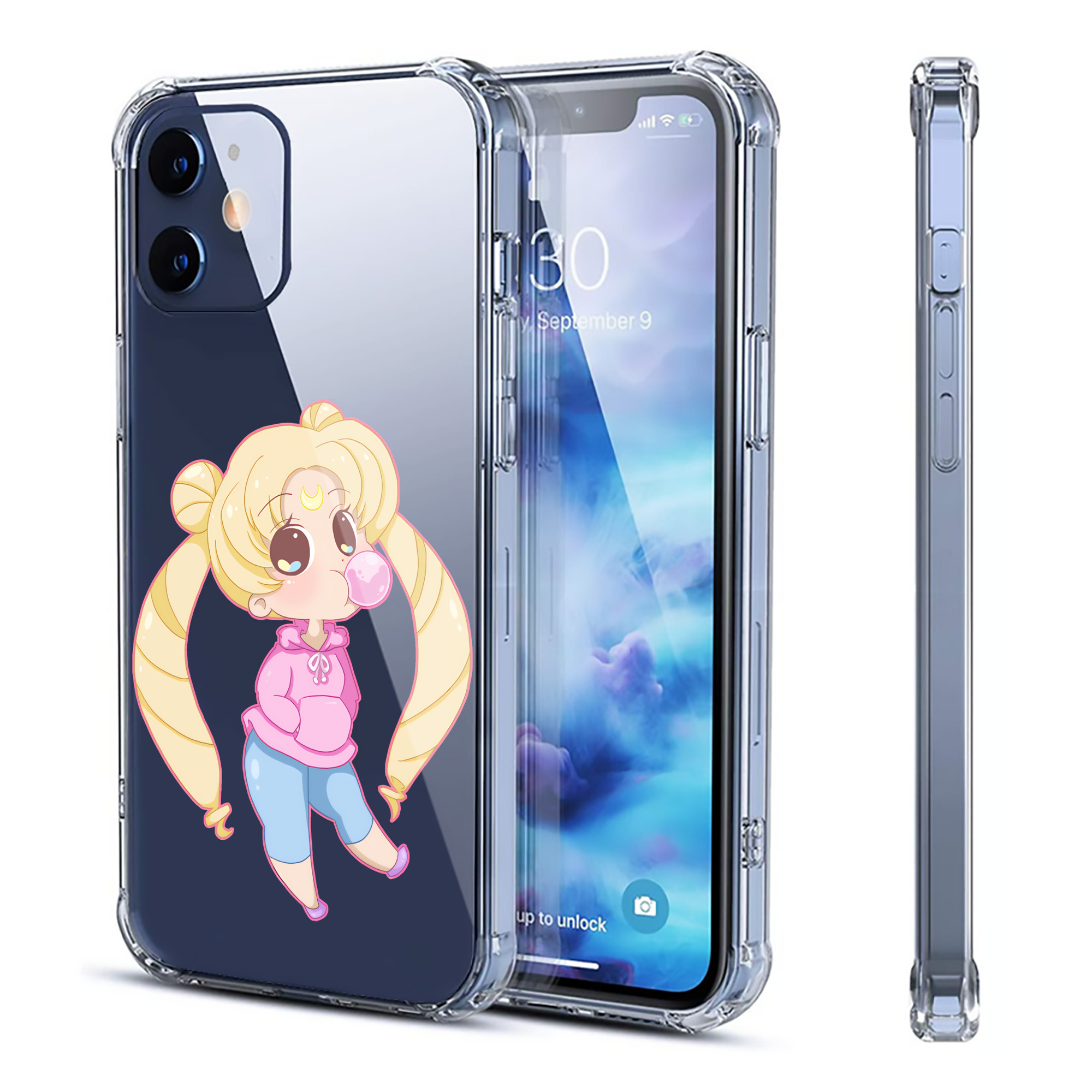 （画像用） 美少女戦士セーラームーン 愛野 美奈子 あいの みなこ Sailor Moon Aino Minako 【iPhone 12シリーズ対応】透明スマホケース（クリアソフトケース）